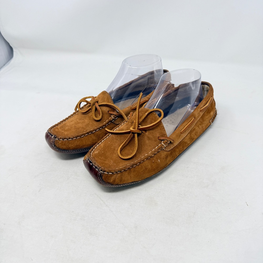 L.L. Bean Moccasin Loafers Brown Size 8 Suede Leather Slip On Driving Shoes